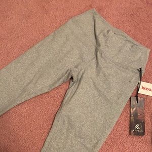 Gray lined leggings